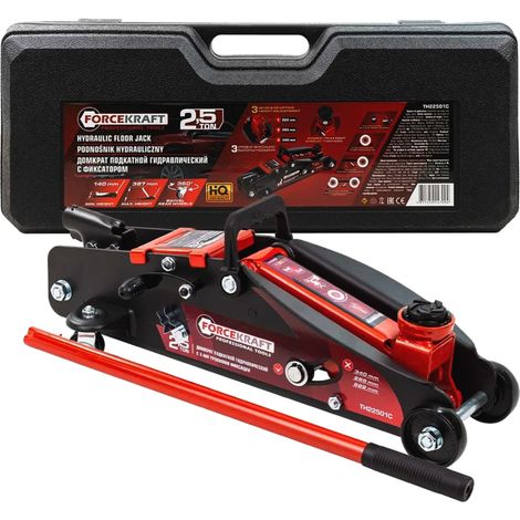 Gato de perfil bajo FORCEKRAFT para coche, gato de rana de 2,5 toneladas 140-387