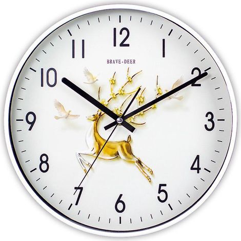 horloge Cerf Dor 30cm Horloge Murale De Salon Horloge Moderne Simple (1/3)