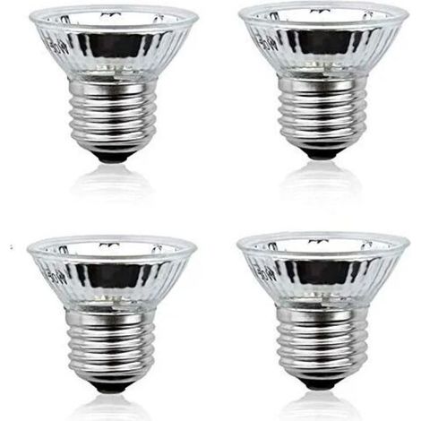 50W E27 UVA+UVB Full Spectrum Heating Bulb, Dimmable, 220-240V, Tanning Bulb for Reptiles, Amphibians, Lizards (Pack of 4, Warm White 2700K) (1/5)