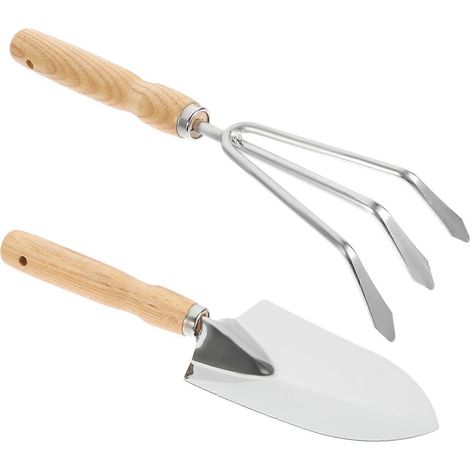 Ensemble d'outils de jardinage à main pour cultivateur de sol, 1 ensemble avec manche en bois (1/5)