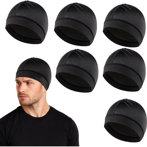 Durag Homme - Bonnet De Nuit - Pour Sport Sommeil Douche - Lot De 6 Pièces (1/5)