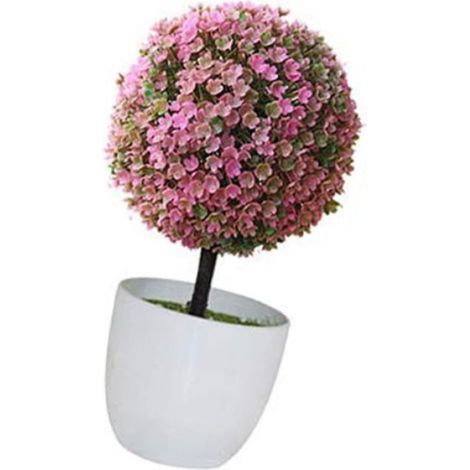Bonsaï artificiel - - Fausse plante topiaire - Rose - Violet - 15 cm x 26 cm (1/4)