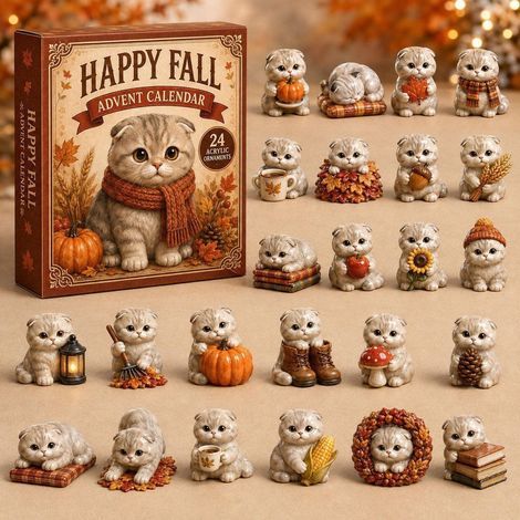 Scottish Fold Herbst-Adventskalender 2026 2D Überraschungsbox