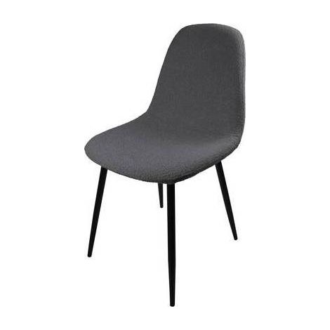 SEDIA VILLA GRIGIO MEDIO TESSUTO BOUCLE