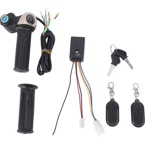 Alarma de acelerador para bicicleta eléctrica de 24 V, control remoto para electromóvil, alarma de acelerador, juego de manillar de acelerador (1/5)