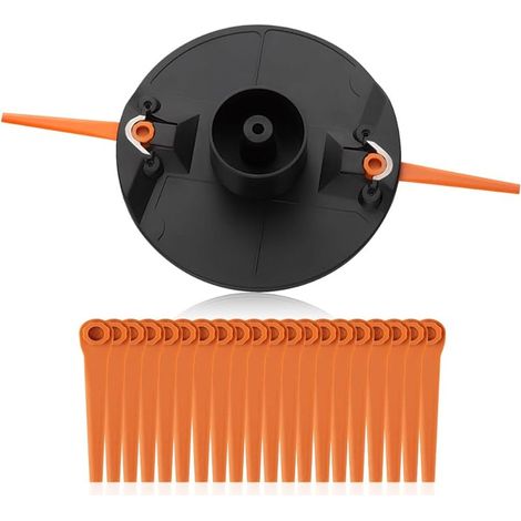 【Mise à niveau】Plaque à double lame compatible avec Gardena Articles 9822, 14702, Accessoire de rechange pour coupe-bordure, 20 lames