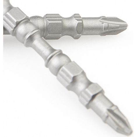 Kit de 5 embouts de tournevis cruciformes en acier allié S2 avec tige hexagonale magnétique (bleu) (1/5)