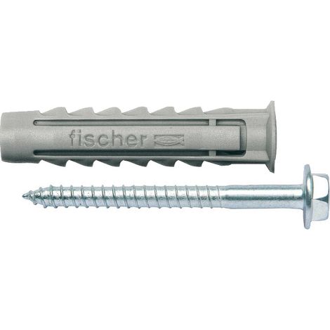 Fischer blister 6 unités bouchon nylon SX + vis 12x60mm