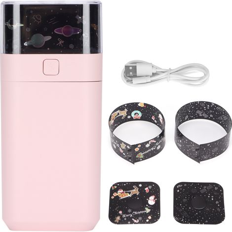 Mini-Ultraschall-Luftbefeuchter (300 ml) mit Sternenprojektion und rosa LED-Nachtlicht – Dualer Flüsterbetrieb (1/5)
