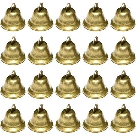 Vintage  Bells - Set of 20 - Bronze Retro Metal Bells for Wedding or Christmas Decor (1/4)