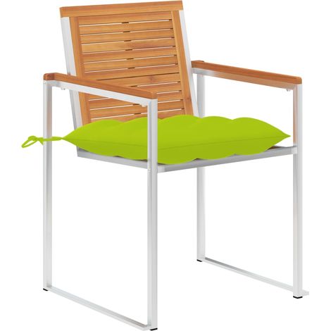 Maison Exclusive - Gartenstühle mit Kissen 2 Stk. Massivholz Akaz