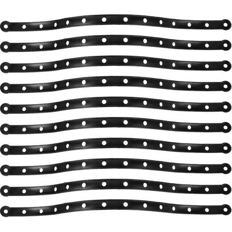 Set mit 20 Kleiderbügelleisten, Kleiderstangen, platzsparenden Schrankorganisatoren – 46,00 x 1,80 x 0,20 cm – Schwarz (1/4)