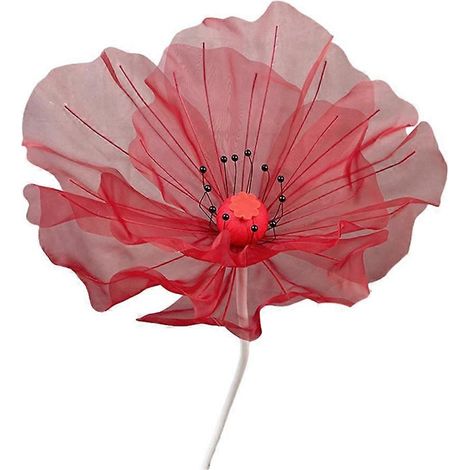 Site web de décoration de mariage en extérieur avec de grandes fleursrouge (1/5)