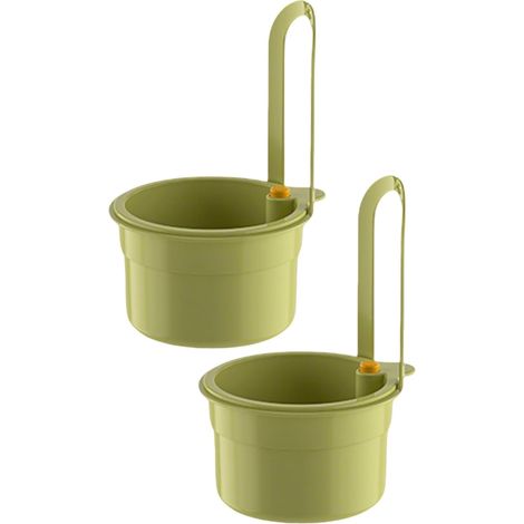 Juego de 2 coladores de fregadero, cesta de drenaje, filtro de cocina, PET+ABS, verde, instalación rápida. (1/5)