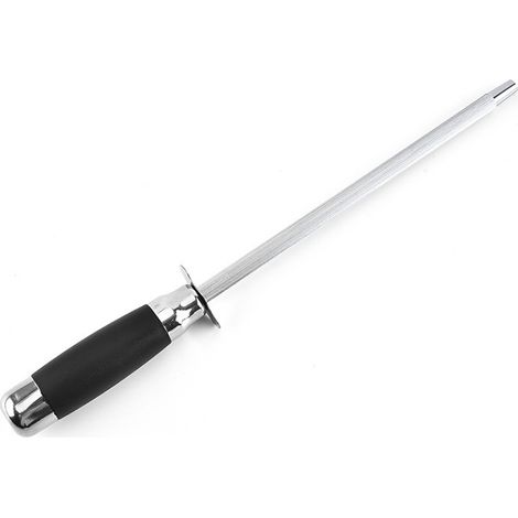 Fusil Aiguiseur de Couteaux de Cuisine Tige de Affûtage Acier Inoxydable 29cm