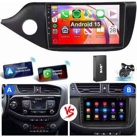 9" Pour KIA Cee'D JD 2012-2017 Autoradio CarPlay GPS WiFi SWC Android 15 4+64G DAB CAM
