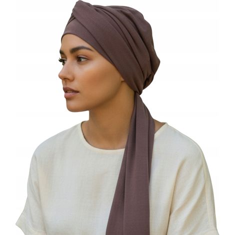 Turbante da donna Benay 220, sciarpa elegante da annodare anche dopo la chemioterapia (1/5)