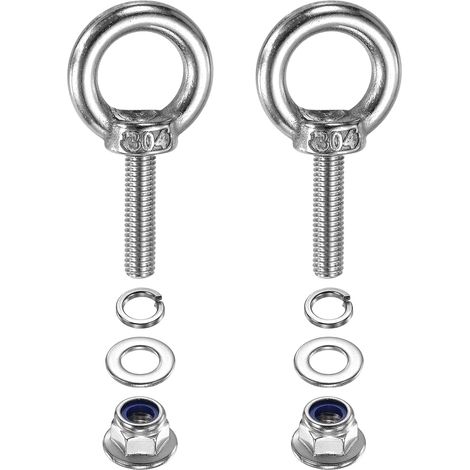 2 Pcs Piton à œil M5 x 20mm avec épaulement Piton à œil fileté (1/5)
