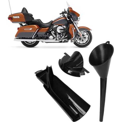 Kit d'entonnoir et filtre à huile anti-goutte pour moto, accessoire pratique (noir) (1/5)
