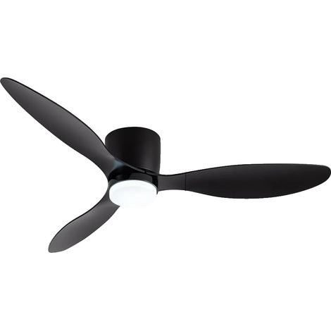 Ventilateur de plafond, lumière LED, télécommande, Noir 52 pouces (1/2)