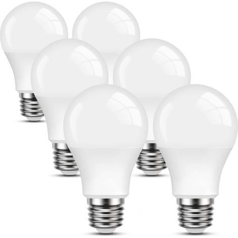 Ampoule LED E27 Blanc-Chaud,9W Equivalent 60W,3000K,806LM,Ampoule Standar A60 avec Culot à Vis,Non Dimmable,Pas de Scintillement,220v-240v,pour Maison Restaurant Café Bar,Lot de 6 (1/5)