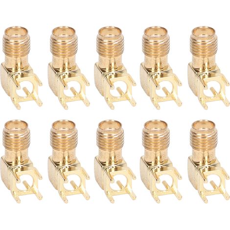 10 Pièces Connecteur RF 4 Broches Plié 90 Degrés SMA Adaptateur Câble Coaxial Accessoires Audio Vidéo (1/5)