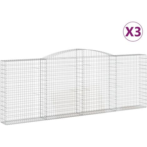 Maison Exclusive - Gabionen mit Hochbogen 3 Stk. 400x30x140/160cm