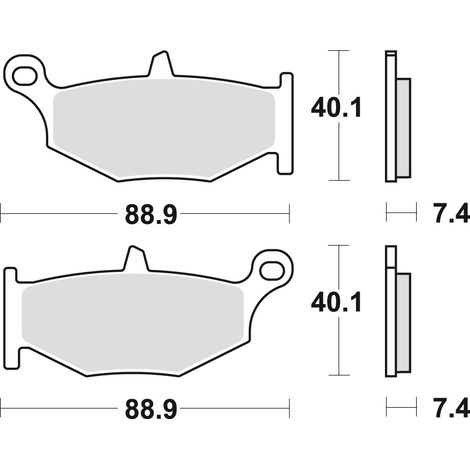 Pastillas de freno TRW ZF KH419 sinter street para Suzuki GSR / GSXR 600 06-10, GSXR 750 06-10, DL 1000 14-, B-king 1300 07-10, GSX 1300 Hayabusa 08-17, TRASERAS