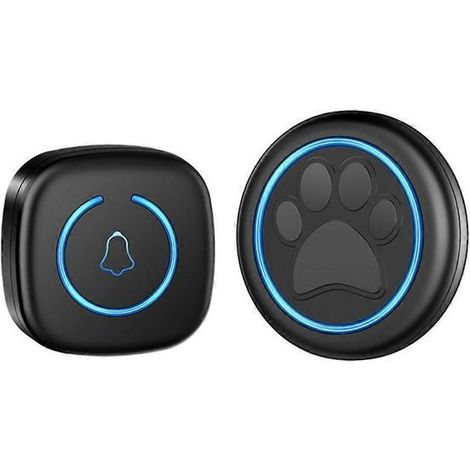 Sonnette sans fil pour chats et chiens, portée de 300 m, 60 mélodies, volume élevé, étanche, dressage pour maison connectée. (1/5)