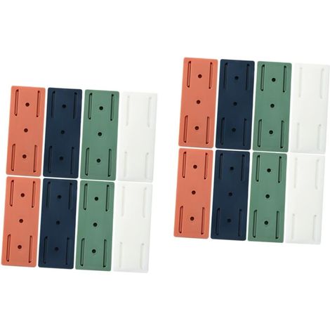 Lot De 2 Supports De Fixation Muraux Auto-adhésifs 8 Pièces X 2 (1/5)