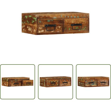 Altholz -  TV-Wandschrank 60x30x19 cm Altholz Massiv (1/5)