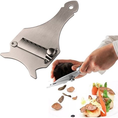 Trüffelschneider, verstellbarer Edelstahlschneider, Käseschneider, multifunktionaler Gemüseschneider für Trüffel, feine Champignons, Parmesan/Rad (1/4)