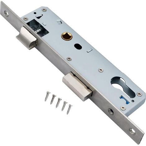 Serrure à mortaiser à cadre tubulaire étroite de 85 mm, Serrure à encastrer de 25 mm Serrure de porte en acier pour porte de jardin (85x30mm) (1/5)