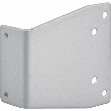 Patte de fixation pour ferme-porte, pour montage de bras parallèles, argent -