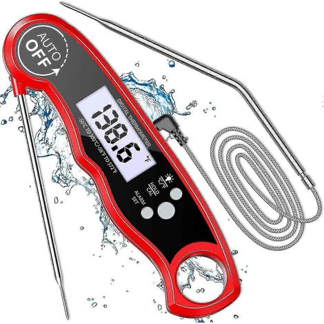 Thermomètre à viande, thermomètre de gril, thermomètre de rôtissage numérique LCD, thermomètre de cuisine avec 2 Z6635 (1/5)