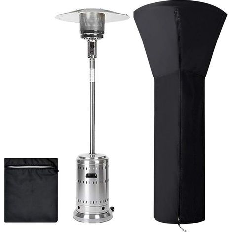Housse pour Parasol Chauffant, Extérieur Imperméable Rond Noir, Housse de Protection, 226x89x48 CM (1/4)