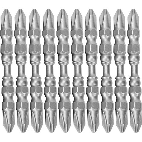 Embouts Tournevis Double Tête Magnétiques - Acier Haute Dureté Pour Visseuse Rechargeable - Lot De 10 Pièces (1/5)