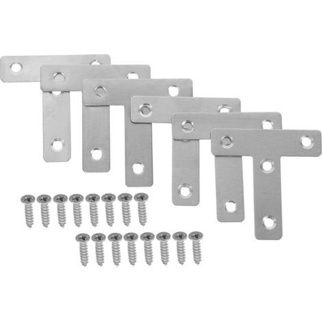 25 pièces Équerres Angle Acier Inoxydable avec Plaques de Jonction et Vis Support Connecteur Angle pour Mobilier Bois et Stable (1/5)