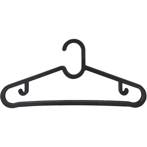 Cintre en plastique pour chemise, manteau ou adulte, noir, pour placard (1/5)