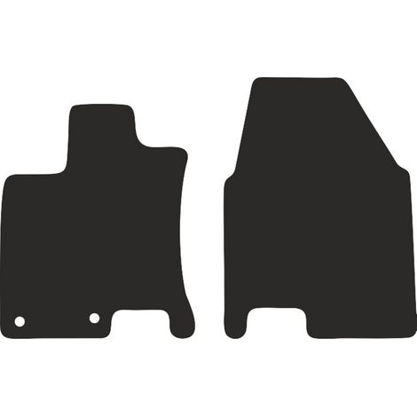 Tapis de sol avant basiques en velours pour : Nissan Qashqai +2 crossover (2008-2013) (1/2)