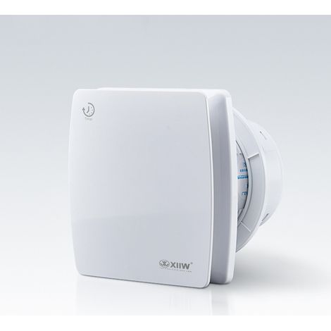 Ventilateur de Salle de Bain Ø100mm Extracteur d'Air avec Minuterie et Clapet Anti‑Retour 95 m³/h - 12 W / 34 dB Silencieux, Étanche IPX4 pour Cave, WC et Cuisine, pour Mural & Plafond, Blanc (1/5)