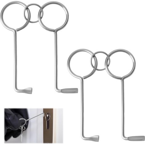 4-Piece Universal Lock Pick Set, Stainless Steel Lock Picking Tools, Ideal for Doors, Locksmiths, Emergency and Breakdown Services