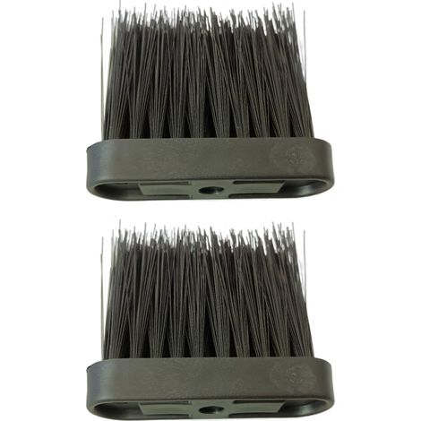Lot de 2 balais de rechange pour serviteur de cheminée, brosse de cheminée, brosse de cheminée, brosse, tête de brosse de cheminée, kit d'outils pour le nettoyage de la maison et de la cheminée (2, (1/5)
