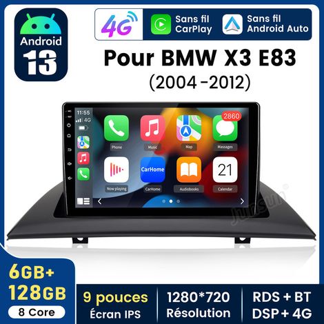 9 pouces Carplay Autoradio pour BMW X3 2002-2012 Android 6+128GB JUNSUN (1/5)