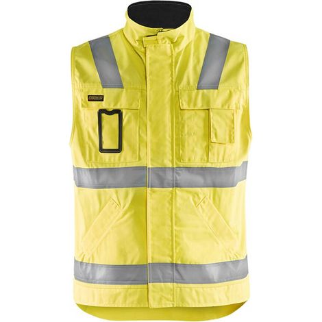 Gilet da lavoro senza maniche alta visibilità 8505 - Giallo fluorescente/Marine M (1/4)