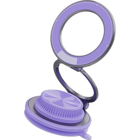 Support de téléphone magnétique pour voiture - Rotation à 360° - Réglable - Pour tableau de bord et pare-brise - Avec ventouses sous vide puissantes (1/5)
