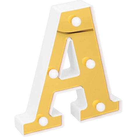 Lampe décorative LED en forme de lettre A de l'alphabet anglais, pour la décoration de la maison ou d'un bar, blanc chaud (1/5)