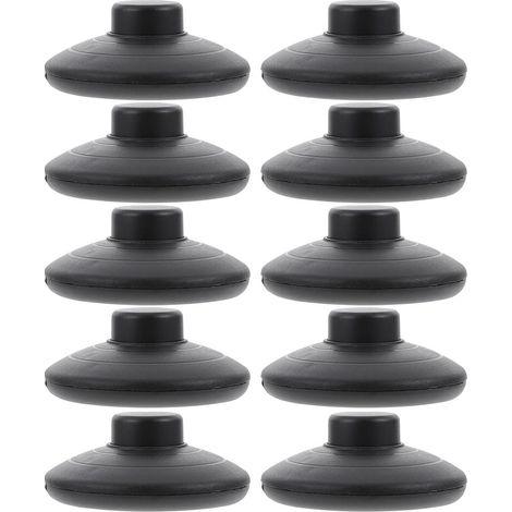 Interrupteurs à Pied Pratique et Flexible pour Lampe Bouton Poussoir Lot de 10 en ABS Noir Auto-bloquant pour Bureau et Usage (1/5)