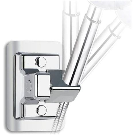 No-Drill Shower Holder, Universal 360° Adjustable Shower Head Holder, Wall-Mounted Shower Holder, Wall Mounted Shower Holder for Swivel Hand Shower, Generic Fixed Adjustable Shower Holder (1/5)