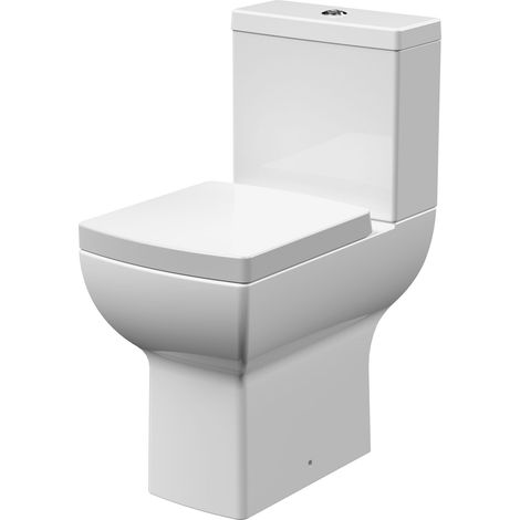 Comfort Height Toilet Pan, Cistern & Soft Close Seat - 820mm x 375mm x 610mm (1/5)